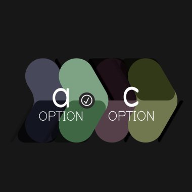 Düz tasarım geometrik infographics, ok şekli vektör etiket veya etiket, Fiyat etiketleri, promosyon rozet, simgesi tasarım, kağıt tarzı düzeni verileri grafik görselleştirme adım adım süreci için için teklif