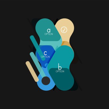 Düz tasarım geometrik infographics, ok şekli vektör etiket veya etiket, Fiyat etiketleri, promosyon rozet, simgesi tasarım, kağıt tarzı düzeni verileri grafik görselleştirme adım adım süreci için için teklif