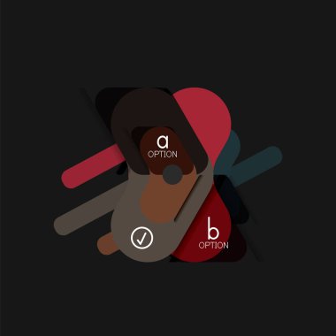 Düz tasarım geometrik infographics, ok şekli vektör etiket veya etiket, Fiyat etiketleri, promosyon rozet, simgesi tasarım, kağıt tarzı düzeni verileri grafik görselleştirme adım adım süreci için için teklif