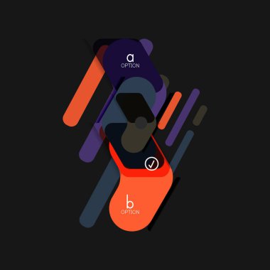 Düz tasarım geometrik infographics, ok şekli vektör etiket veya etiket, Fiyat etiketleri, promosyon rozet, simgesi tasarım, kağıt tarzı düzeni verileri grafik görselleştirme adım adım süreci için için teklif