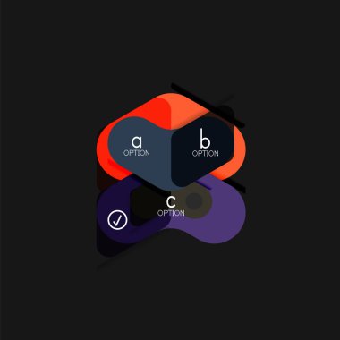 Düz tasarım geometrik infographics, ok şekli vektör etiket veya etiket, Fiyat etiketleri, promosyon rozet, simgesi tasarım, kağıt tarzı düzeni verileri grafik görselleştirme adım adım süreci için için teklif