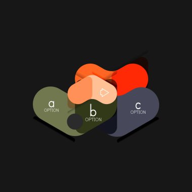 Düz tasarım geometrik infographics, ok şekli vektör etiket veya etiket, Fiyat etiketleri, promosyon rozet, simgesi tasarım, kağıt tarzı düzeni verileri grafik görselleştirme adım adım süreci için için teklif