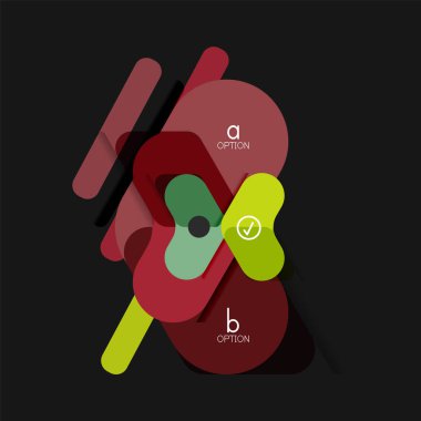 Düz tasarım geometrik infographics, ok şekli vektör etiket veya etiket, Fiyat etiketleri, promosyon rozet, simgesi tasarım, kağıt tarzı düzeni verileri grafik görselleştirme adım adım süreci için için teklif