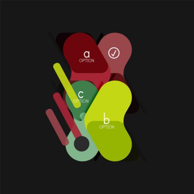 Düz tasarım geometrik infographics, ok şekli vektör etiket veya etiket, Fiyat etiketleri, promosyon rozet, simgesi tasarım, kağıt tarzı düzeni verileri grafik görselleştirme adım adım süreci için için teklif