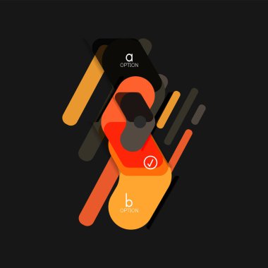 Düz tasarım geometrik infographics, ok şekli vektör etiket veya etiket, Fiyat etiketleri, promosyon rozet, simgesi tasarım, kağıt tarzı düzeni verileri grafik görselleştirme adım adım süreci için için teklif