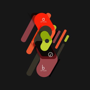 Düz tasarım geometrik infographics, ok şekli vektör etiket veya etiket, Fiyat etiketleri, promosyon rozet, simgesi tasarım, kağıt tarzı düzeni verileri grafik görselleştirme adım adım süreci için için teklif