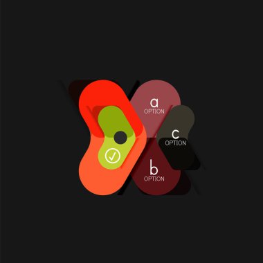 Düz tasarım geometrik infographics, ok şekli vektör etiket veya etiket, Fiyat etiketleri, promosyon rozet, simgesi tasarım, kağıt tarzı düzeni verileri grafik görselleştirme adım adım süreci için için teklif