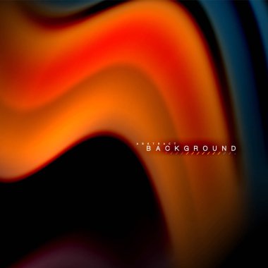 Sıvı karıştırma renkler dalga arka plan tasarlamak vektör. Renkli örgü dalgalar