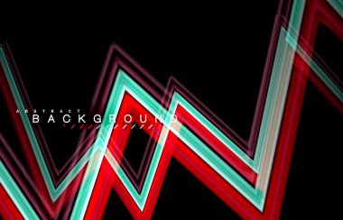 Sıvı çok renkli çizgilerle oluşturulan geometrik şekiller