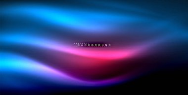 Neon parlayan dalga, sihirli enerji ve ışık arka plan