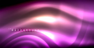 Neon parlayan dalga, sihirli enerji ve ışık arka plan