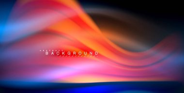 Neon parlayan dalga, sihirli enerji ve ışık arka plan