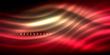 Neon parlayan dalga, sihirli enerji ve ışık arka plan