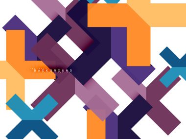 Çok renkli soyut geometrik şekiller, geometri arka plan web afiş için