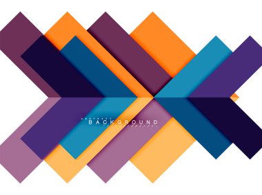 Çok renkli soyut geometrik şekiller, geometri arka plan web afiş için