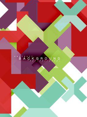 Çok renkli soyut geometrik şekiller, geometri arka plan web afiş için