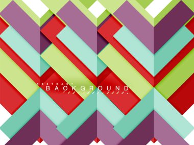 Çok renkli soyut geometrik şekiller, geometri arka plan web afiş için
