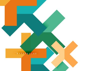 Çok renkli soyut geometrik şekiller, geometri arka plan web afiş için