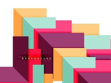 Çok renkli soyut geometrik şekiller, geometri arka plan web afiş için