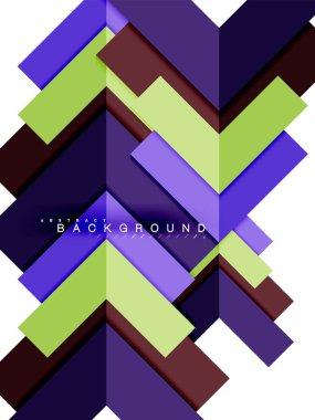 Çok renkli soyut geometrik şekiller, geometri arka plan web afiş için
