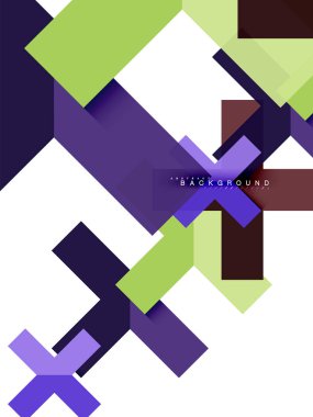 Çok renkli soyut geometrik şekiller, geometri arka plan web afiş için