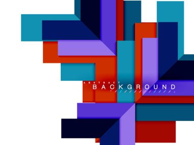 Çok renkli soyut geometrik şekiller, geometri arka plan web afiş için