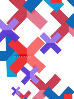 Çok renkli soyut geometrik şekiller, geometri arka plan web afiş için