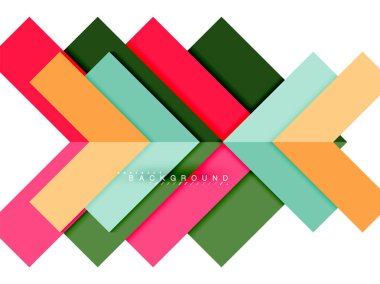 Çok renkli soyut geometrik şekiller, geometri arka plan web afiş için