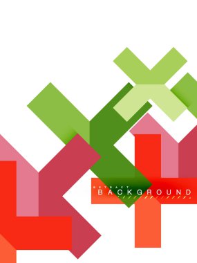 Çok renkli soyut geometrik şekiller, geometri arka plan web afiş için