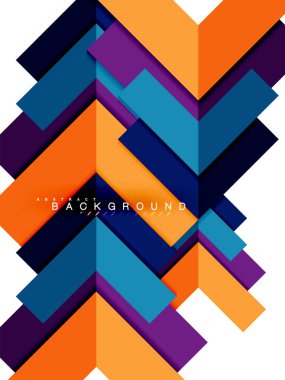 Çok renkli soyut geometrik şekiller, geometri arka plan web afiş için
