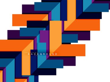Çok renkli soyut geometrik şekiller, geometri arka plan web afiş için