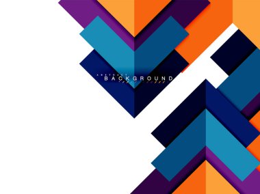 Çok renkli soyut geometrik şekiller, geometri arka plan web afiş için