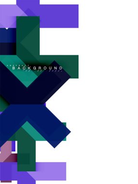 Çok renkli soyut geometrik şekiller, geometri arka plan web afiş için