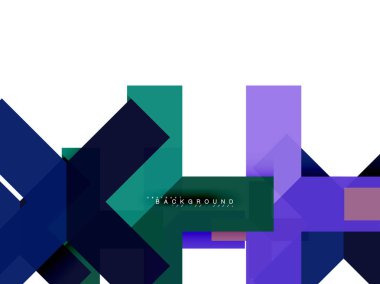 Çok renkli soyut geometrik şekiller, geometri arka plan web afiş için