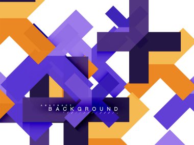 Çok renkli soyut geometrik şekiller, geometri arka plan web afiş için