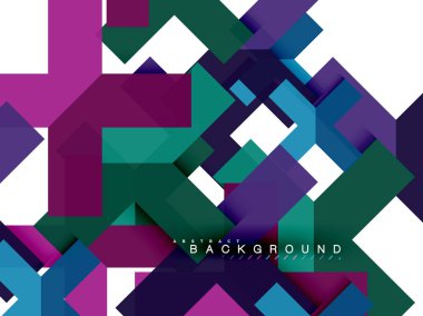 Çok renkli soyut geometrik şekiller, geometri arka plan web afiş için