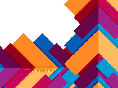 Çok renkli soyut geometrik şekiller, geometri arka plan web afiş için