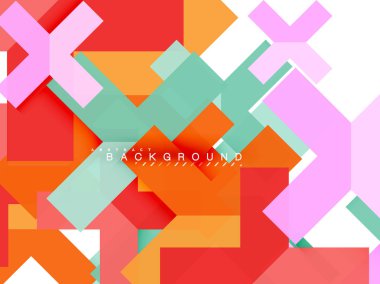 Çok renkli soyut geometrik şekiller, geometri arka plan web afiş için