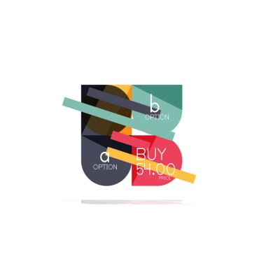 En az daire temiz soyut seçeneği adım Infographic tasarım öğesi, geometrik şekiller - Tur kareler, daireler ve satırları düzeni ile örnek metin