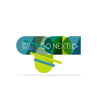 En az daire temiz soyut seçeneği adım Infographic tasarım öğesi, geometrik şekiller - Tur kareler, daireler ve satırları düzeni ile örnek metin