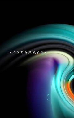 Sıvı sıvı renkler tasarım, renkli mermer veya plastik dalgalı doku arka plan, siyah, iş veya teknoloji sunu veya web broşür için parlak renkli öğeleri kapak tasarımı, duvar kağıdı