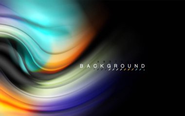 Sıvı sıvı renkler tasarım, renkli mermer veya plastik dalgalı doku arka plan, siyah, iş veya teknoloji sunu veya web broşür için parlak renkli öğeleri kapak tasarımı, duvar kağıdı