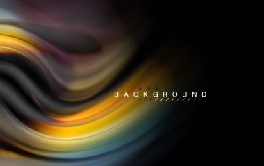 Sıvı sıvı renkler tasarım, renkli mermer veya plastik dalgalı doku arka plan, siyah, iş veya teknoloji sunu veya web broşür için parlak renkli öğeleri kapak tasarımı, duvar kağıdı