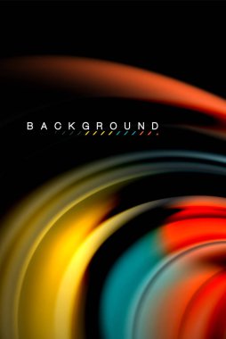 Sıvı sıvı renkler tasarım, renkli mermer veya plastik dalgalı doku arka plan, siyah, iş veya teknoloji sunu veya web broşür için parlak renkli öğeleri kapak tasarımı, duvar kağıdı