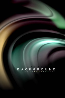 Sıvı sıvı renkler tasarım, renkli mermer veya plastik dalgalı doku arka plan, siyah, iş veya teknoloji sunu veya web broşür için parlak renkli öğeleri kapak tasarımı, duvar kağıdı