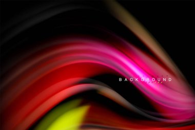 Sıvı sıvı renkler tasarım, renkli mermer veya plastik dalgalı doku arka plan, siyah, iş veya teknoloji sunu veya web broşür için parlak renkli öğeleri kapak tasarımı, duvar kağıdı