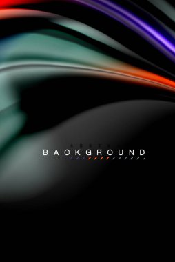 Sıvı sıvı renkler tasarım, renkli mermer veya plastik dalgalı doku arka plan, siyah, iş veya teknoloji sunu veya web broşür için parlak renkli öğeleri kapak tasarımı, duvar kağıdı