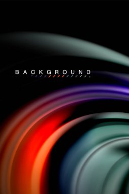 Sıvı sıvı renkler tasarım, renkli mermer veya plastik dalgalı doku arka plan, siyah, iş veya teknoloji sunu veya web broşür için parlak renkli öğeleri kapak tasarımı, duvar kağıdı