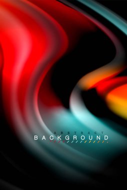 Sıvı sıvı renkler tasarım, renkli mermer veya plastik dalgalı doku arka plan, siyah, iş veya teknoloji sunu veya web broşür için parlak renkli öğeleri kapak tasarımı, duvar kağıdı