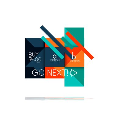 Kare seçeneğinin Infographic afiş. Bilgi ve veri görselleştirme, geometrik tasarım